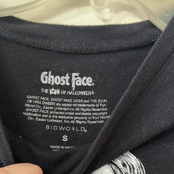 Black Graphic Short Sleeve Tee scream ghost face - Picture 2 of 2